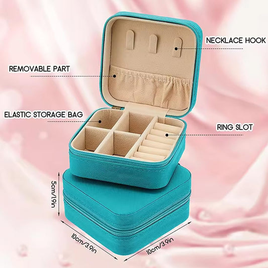 Leather Jewellery Ring Organizer JEWELERY Vanity Box