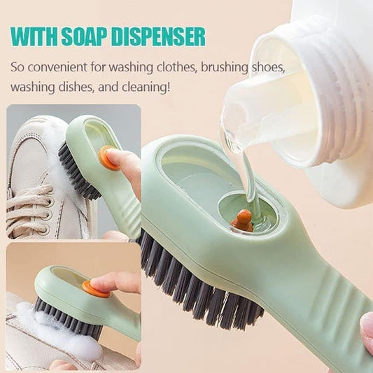 Multifunctional Shoe Scrubber Brush with Liquid Soap Dispenser