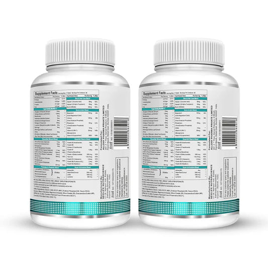 SwissLife Forever Multivitamin with Probiotics | 45 Ingredients with Vitamins A, B Complex, C, D, E, Zinc, Biotin, Minerals & Giloy | For Men & Women | 60 Tablets (Pack of 2)