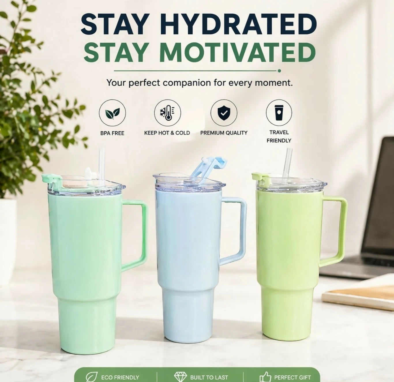 Premium Toony Tumbler 1800ml Combo with any color (Pack of 2)
