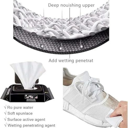 Shoe Shine Wipes | Quick Sneaker & Shoe Cleaner | Cleaning Wet Wipes for Canvas