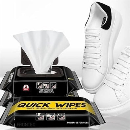 Shoe Shine Wipes | Quick Sneaker & Shoe Cleaner | Cleaning Wet Wipes for Canvas