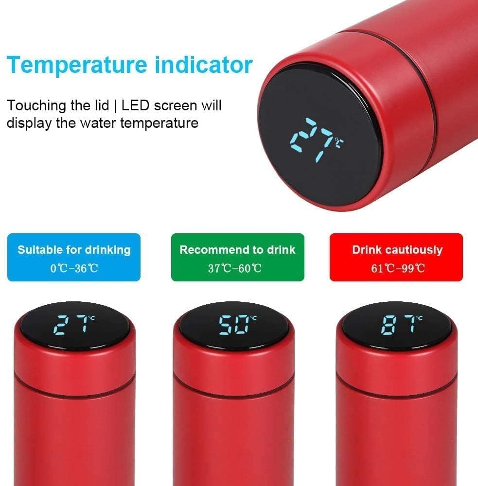 Smart LED Temperature Water Bottle 500 ml Stainless Steel Flask (Pack of 1)