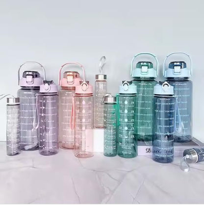 3 Transparent Water Bottle combo Leak Proof & Break-Proof