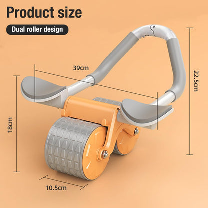 Ab Roller Set with Counter & Silent Knee Pad Mat for Exercise Gym