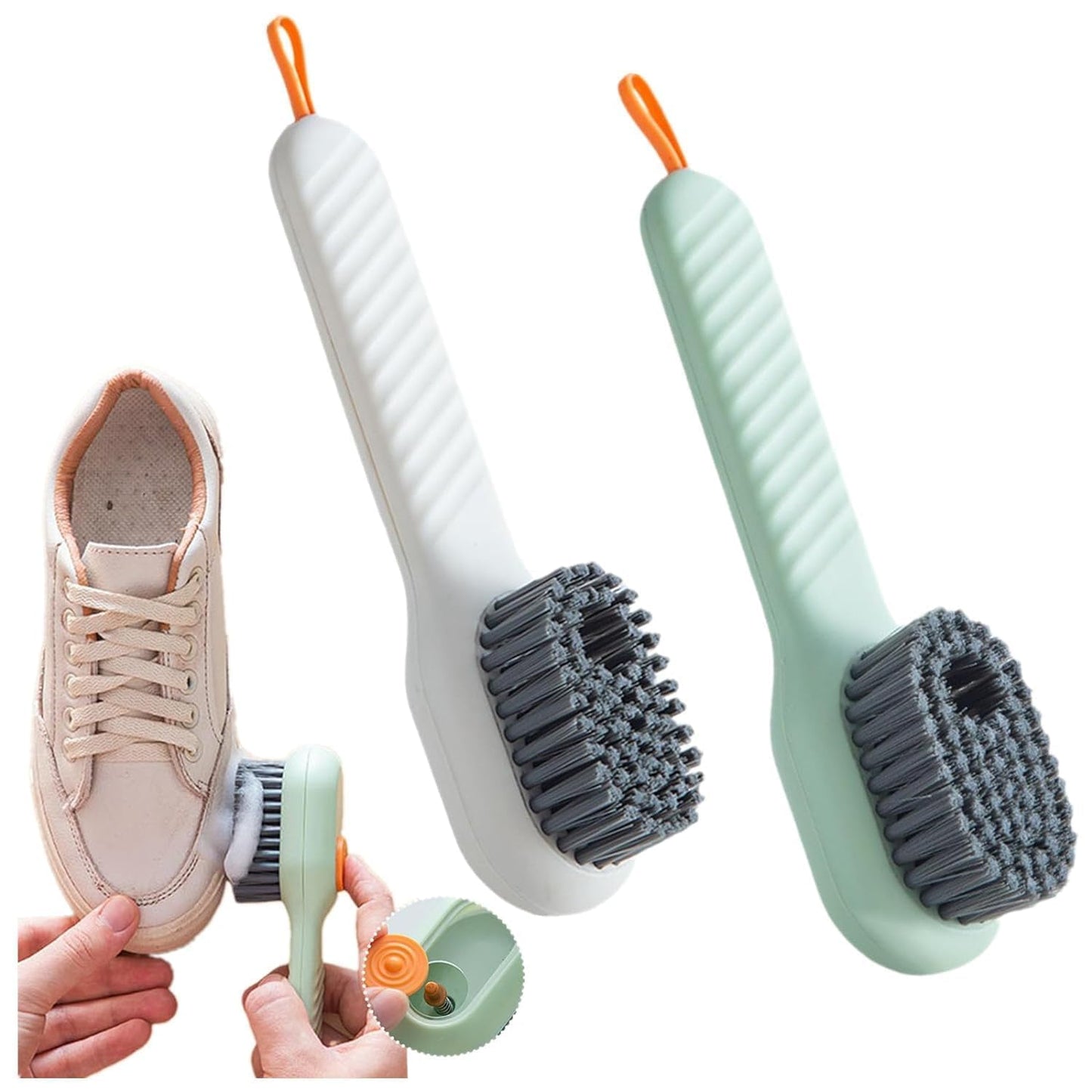 Multifunctional Shoe Scrubber Brush with Liquid Soap Dispenser