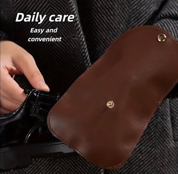 Hand Glove Cleaner for Leather Shoes, Boots, Bags, Car Seats, Coats, Jackets (Set of 2, Brown)