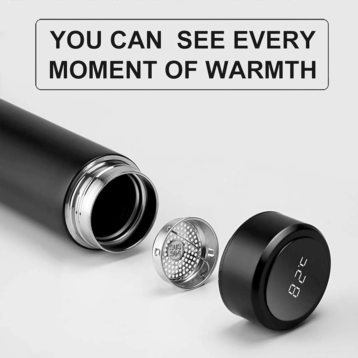 Smart LED Temperature Water Bottle 500 ml Stainless Steel Flask (Pack of 1)