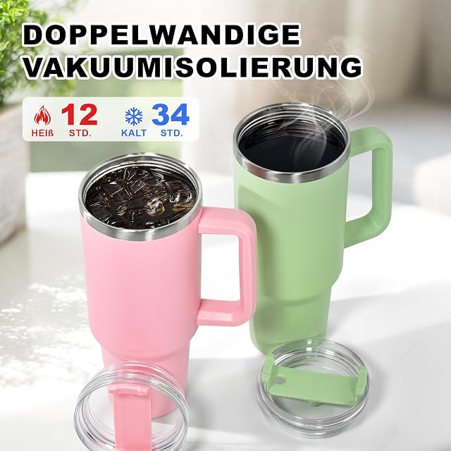Stainless Steel Tumbler Double Walled Insulated Tumbler Mug 1200 ML