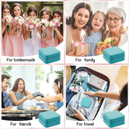 Leather Jewellery Ring Organizer JEWELERY Vanity Box
