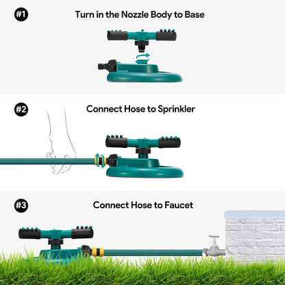 Sprinkler Nozzle-sprays water over grass, lawns, gardens, parks, and agricultural fields