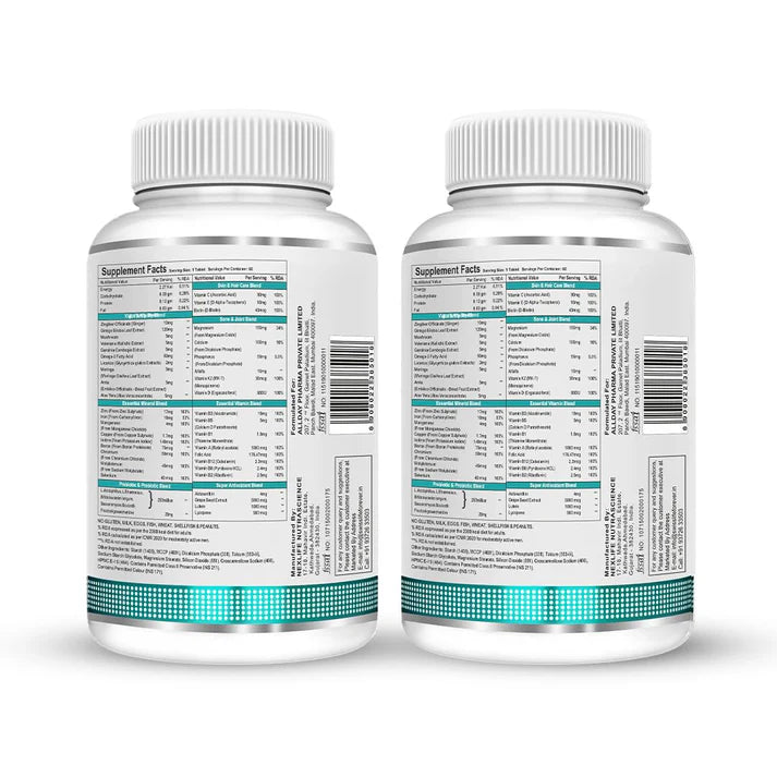 SwissLife Forever Multivitamin with Probiotics | 45 Ingredients with Vitamins A, B Complex, C, D, E, Zinc, Biotin, Minerals & Giloy | For Men & Women | 60 Tablets (Pack of 2)