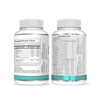 SwissLife Forever Combo Pack of Vitamin D3 +k2 Tablets with Biotin Probiotics Tablets (120 Tablets Each)