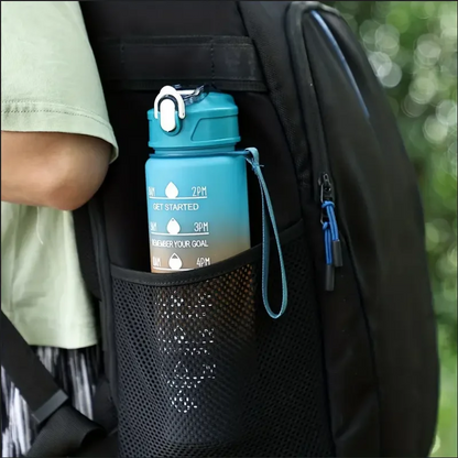 Motivational Sipper Water Bottle with Straw & Time Marker 900 ml
